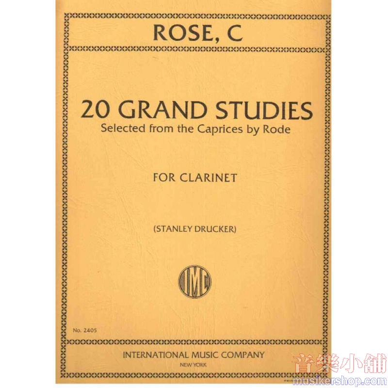 ROSE：20 Grand Studies (DRUCKER, Stanley)