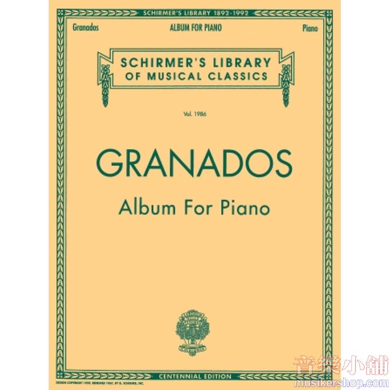 Granados:Album for Piano - Schirmer Library of Classics Volume 1986