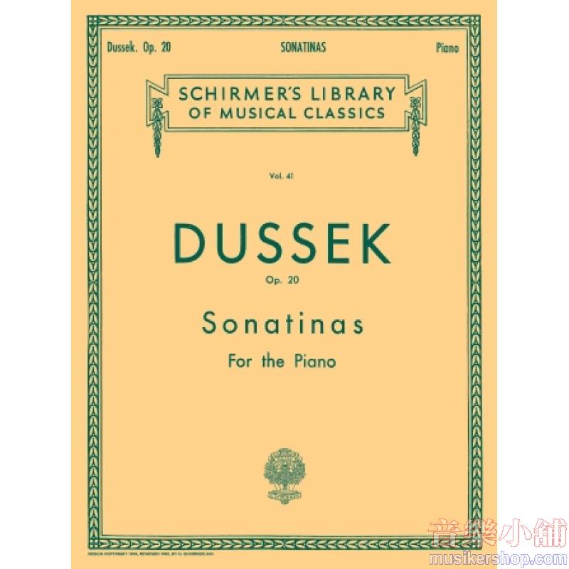 Dussek:6 Sonatinas, Op. 20 (Klee) - Schirmer Library of Classics Volume 41