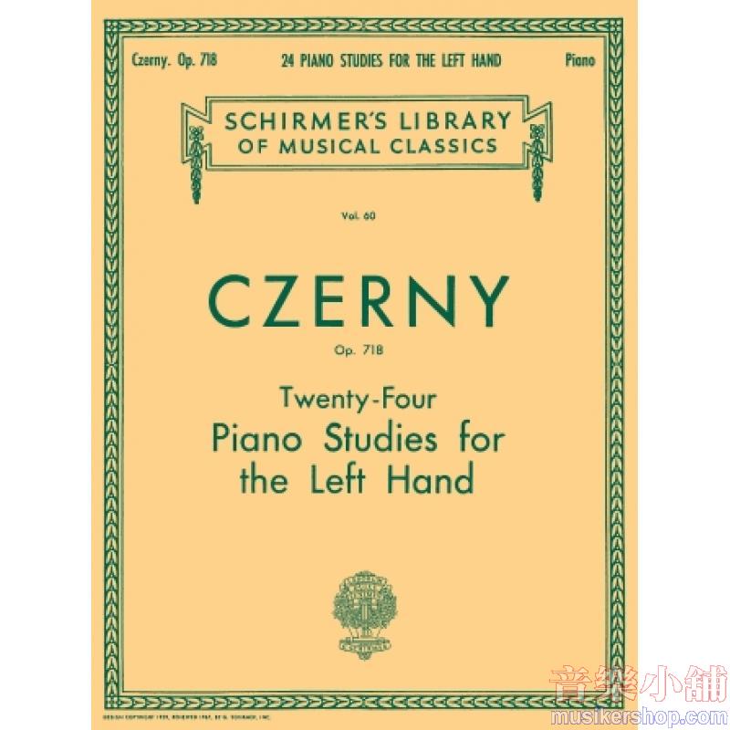 Czerny:24 Studies for the Left Hand, Op. 71, No. 8 (Scharfenberg) - Schirmer Library of Classics Volume 60