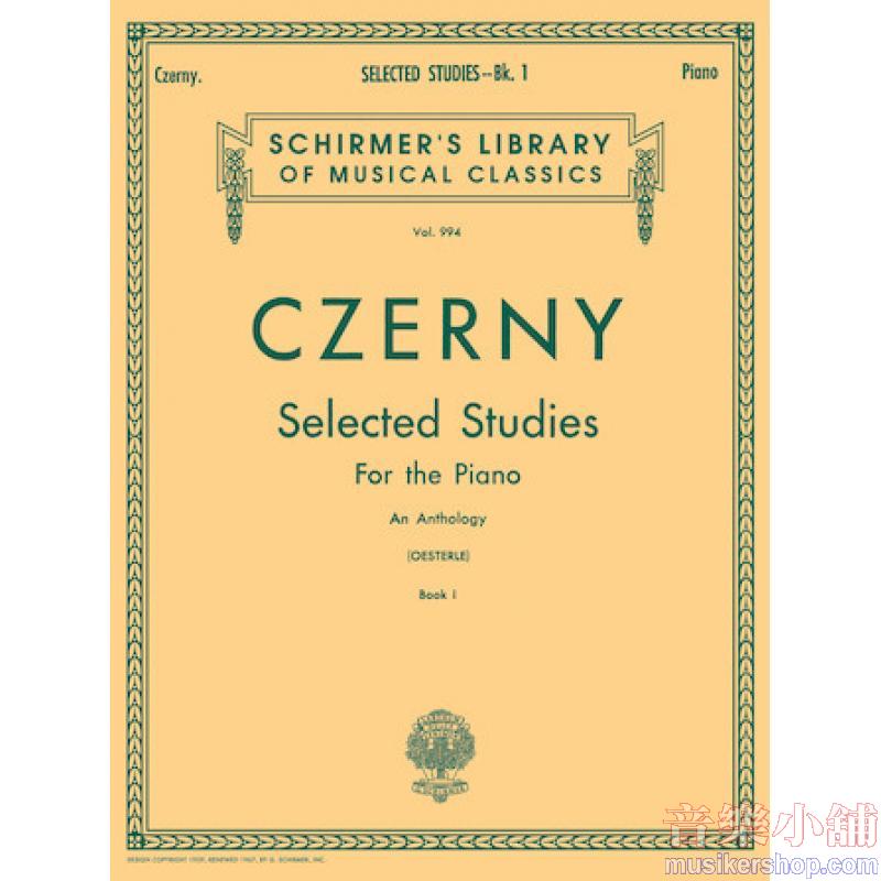 Czerny:Selected Studies, Book l: Upper Elementary and Lower Middle Grades - Schirmer Library of Classics Volume 994