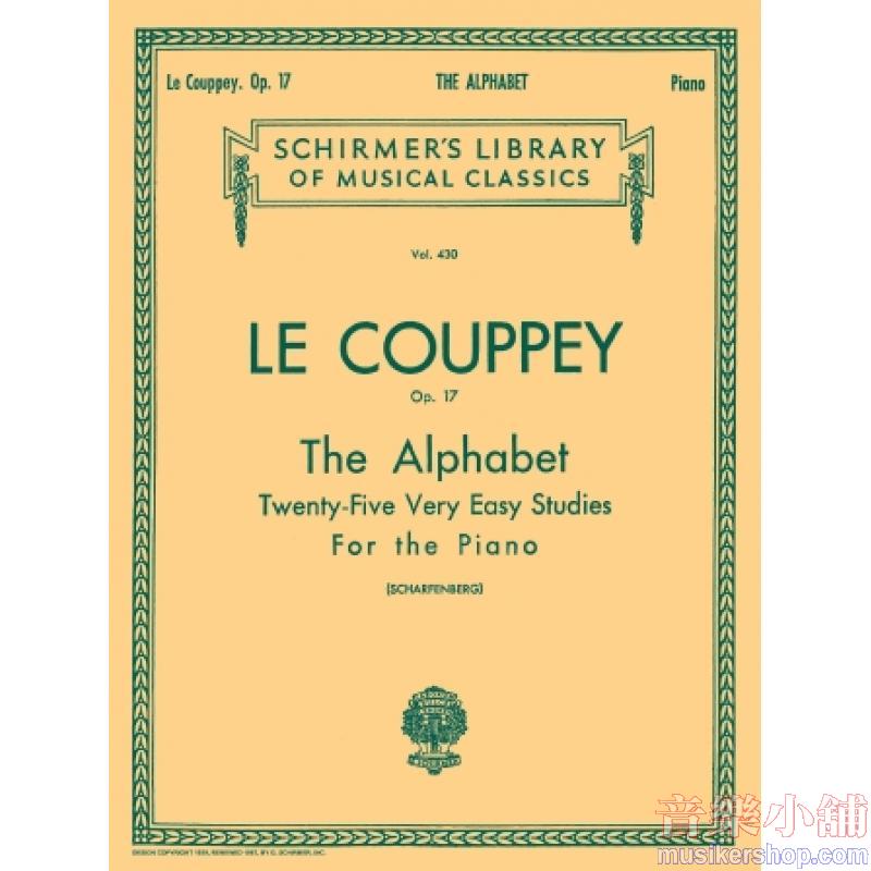 Couppey:The Alphabet (25 Very Easy Studies), Op.17 (Scharfenberg) - Schirmer Library of Classics Volume 430