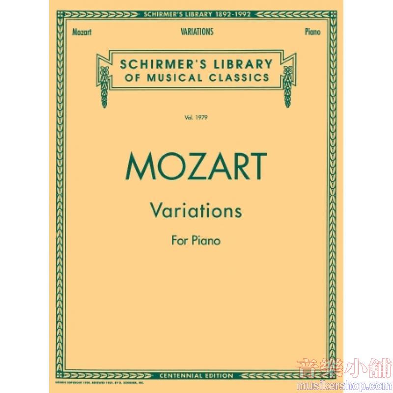 Mozart:Piano Variations - Schirmer Library of Classics Volume 1979