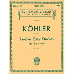 Kohler：12 Easy Studies, Op. 157 (Klauser) - Schirm...