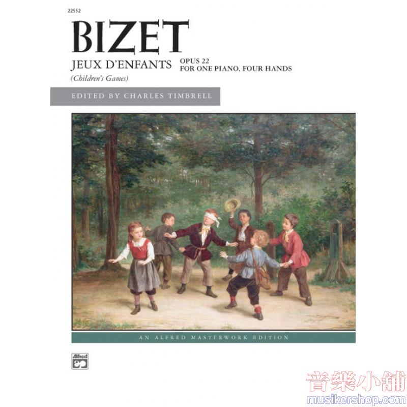 Bizet: Jeux d'enfants, Opus 22 Piano Duet (1 Piano, 4 Hands) Book