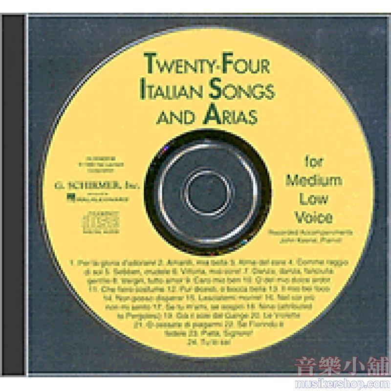 24 Italian Songs of the 17th and 18th Centuries, Medium Low Voice- CD only
