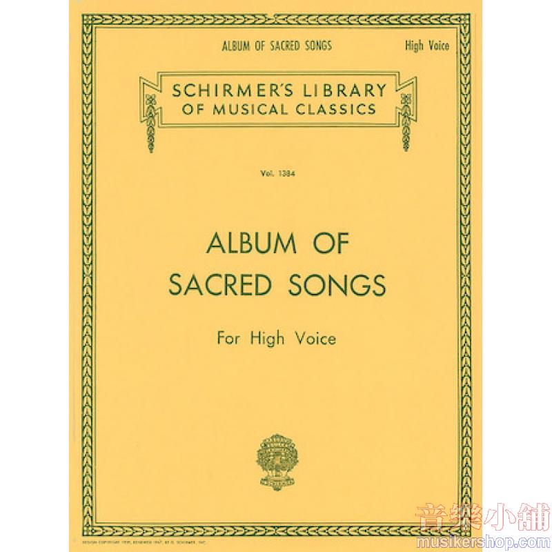 Album of Sacred Songs(High Voice) - Schirmer Library of Classics Volume 1384