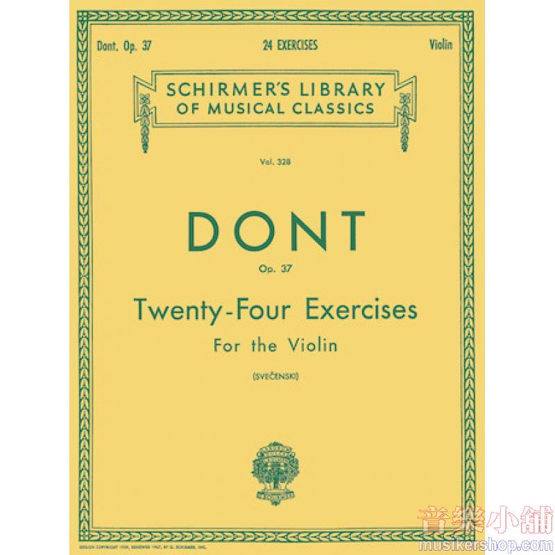 Dont:24 Exercises, Op. 37 (Svecenski) - Schirmer Library of Classics Volume 328