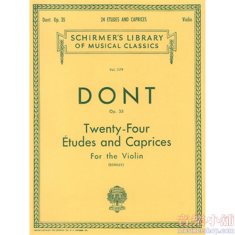 Dont:24 Etudes and Caprices, Op. 35 (Berkley) - Schirmer Library of Classics Volume 1179