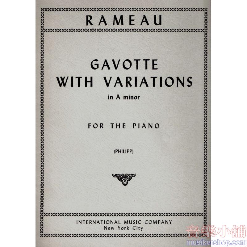 Rameau: Gavotte with Variations in A Minor FOR PIANO