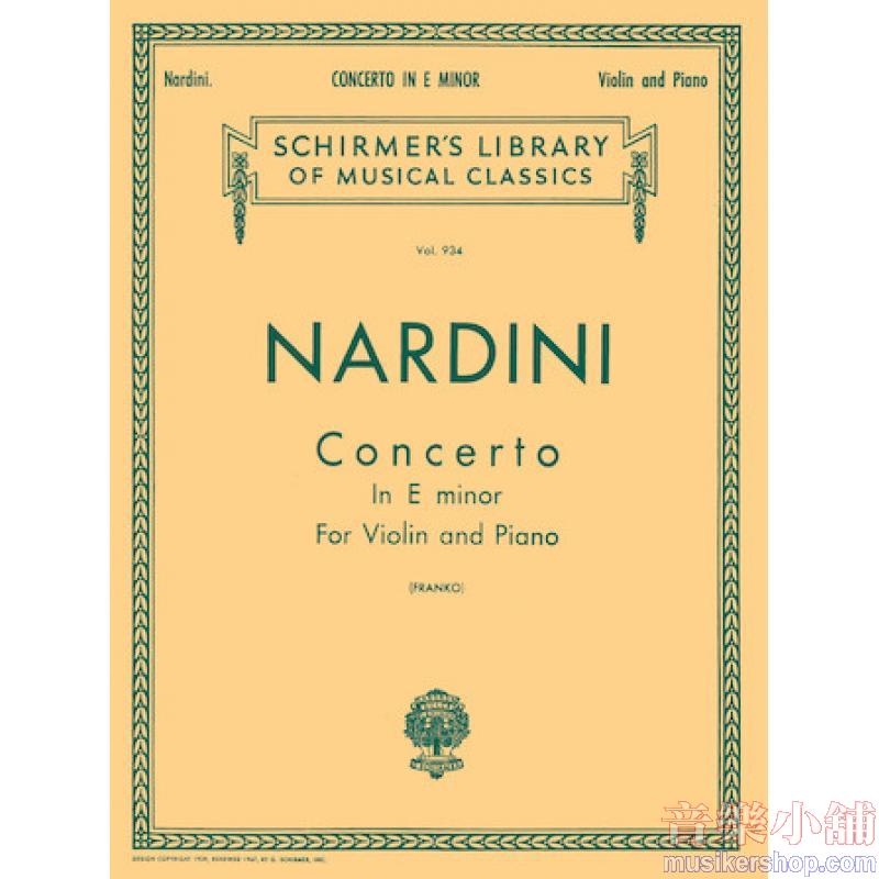 Nardini:Concerto in E minor (Hauser-Franko) - Schirmer Library of Classics Volume 934