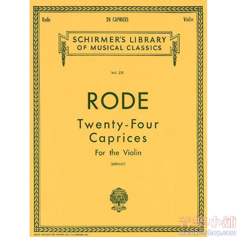Rode : 24 Caprices for Violin with Piano Accompaniment
