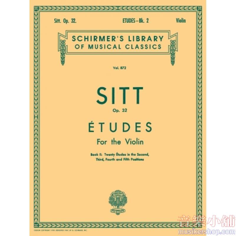 Sitt：Etudes, Op. 32, Book II - Schirmer Library of Classics Volume 872