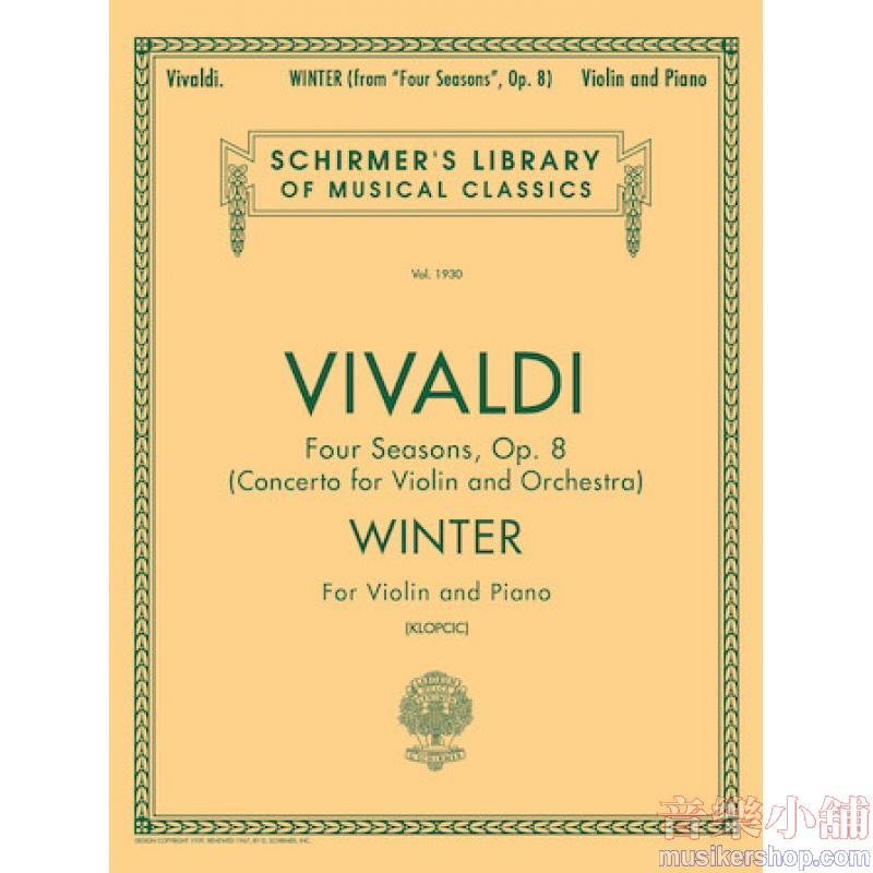 Vivaldi:Winter from “The Four Seasons” (Klopcic) - Schirmer Library of Classics Volume 1930