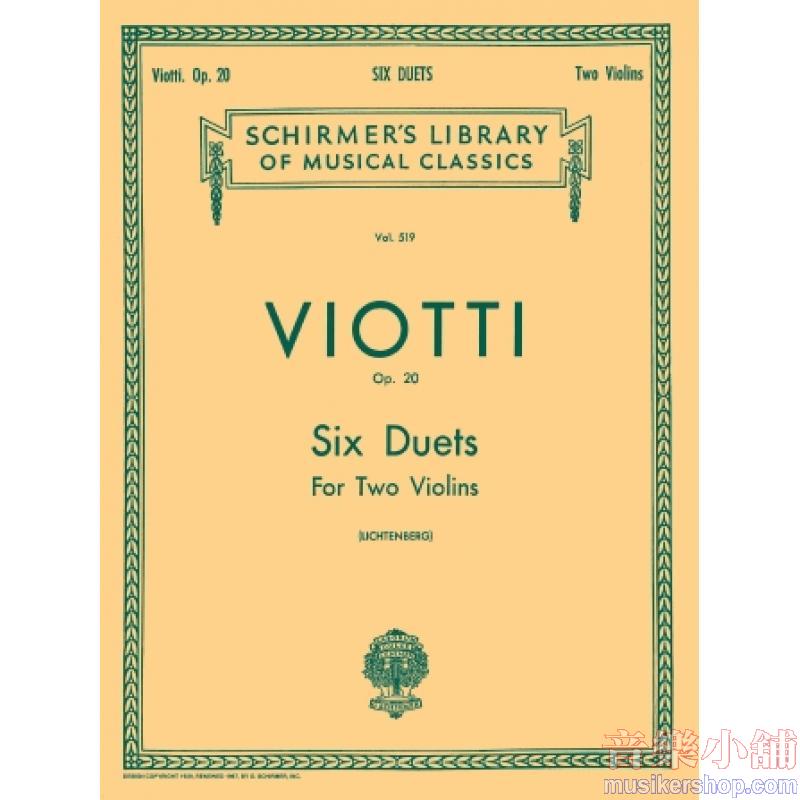 Viotti:6 Duets, Op. 20 (Lichtenberg) - Schirmer Library of Classics Volume 519