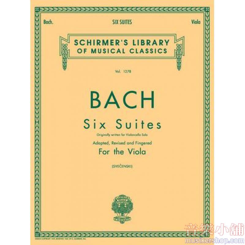 J.S. Bach : 6 Suites for Viola Solo Unaccompanied Viola