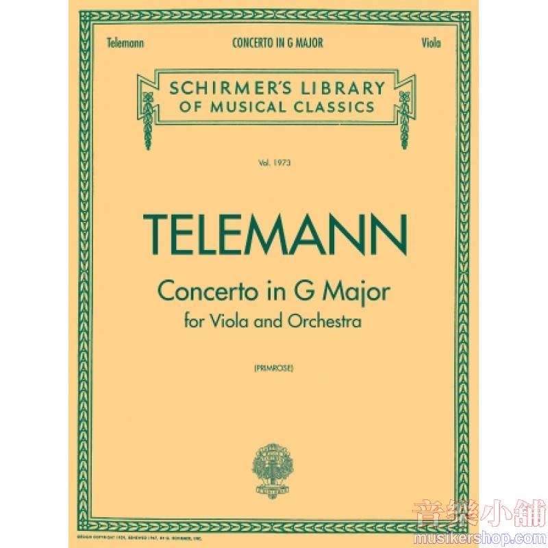 Telemann:Concerto in G Major - Schirmer Library of Classics Volume 1973