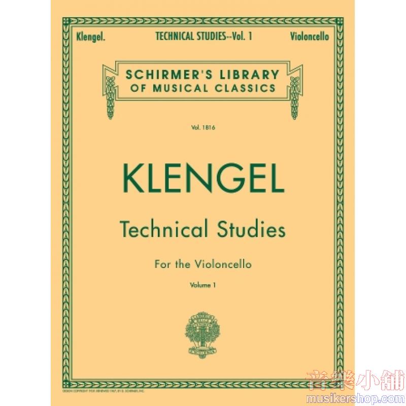 Klengel:Technical Studies for Cello, Vol. l - Schirmer Library of Classics Volume 1816