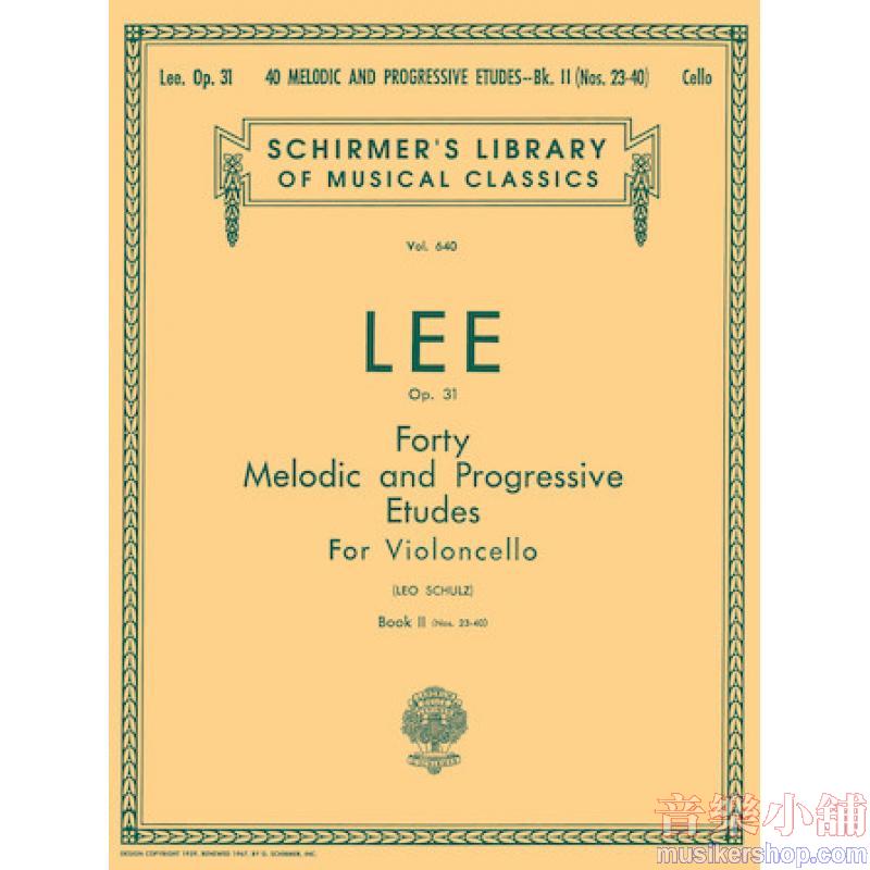 S Lee : 40 Melodic and Progressive Etudes, Op. 31 – Book 2