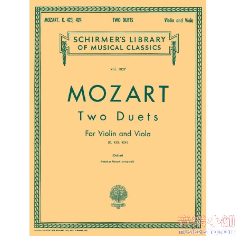 Mozart:2 Duets (K. 423, 424) (Doktor) - Schirmer Library of Classics Volume 1827