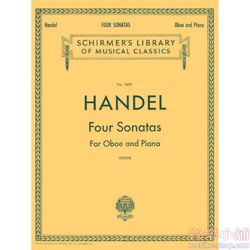 Handel：4 Sonatas (Tustin) - Schirmer Library of Classics Volume 1839