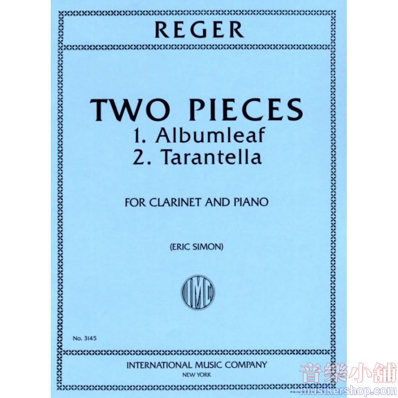 Reger:2 Pezzi (Foglio D'Album E Tarantella) (Simon)