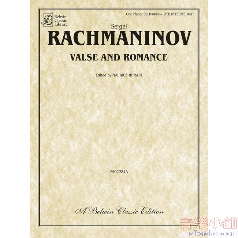 Rachmaninoff：Valse and Romance (1 Piano, 6 Hands)