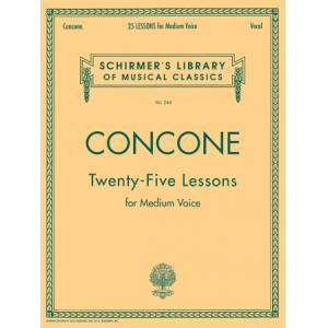 Concone：25 Lessons, Op. 10, Medium Voice - Schirme...