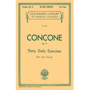 Concone：30 Daily Exercises, Op. 11, Low Voice - Sc...