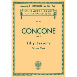 Giuseppe Concone : 50 Lessons for Low Voice, Op. 9