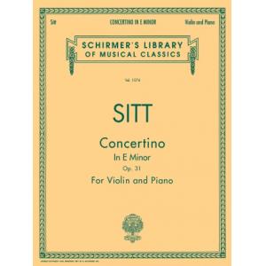 Sitt：Concertino in E minor, Op. 31 - Schirmer Libr...