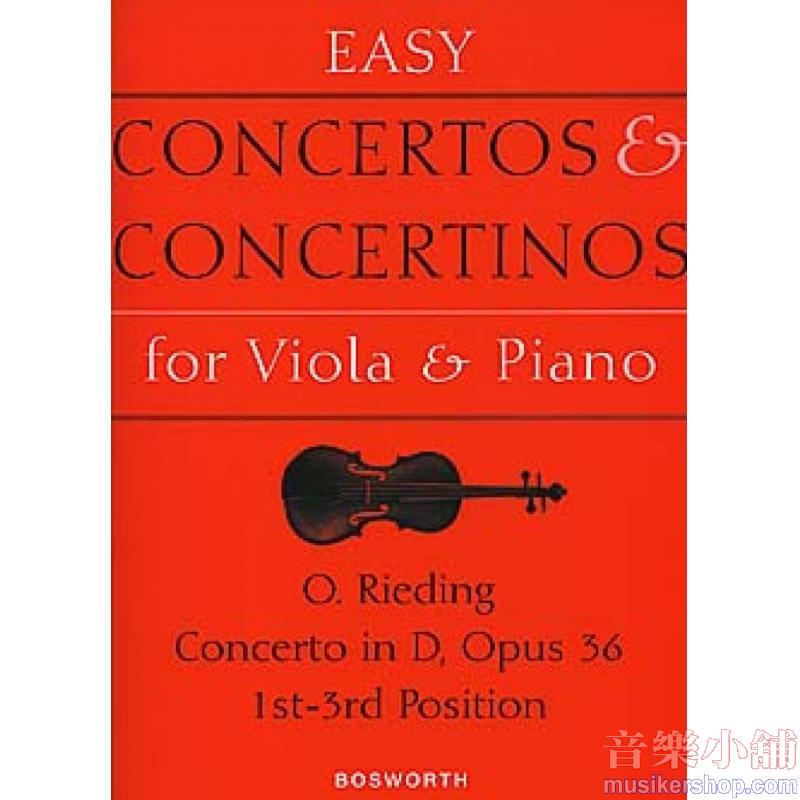 Oskar Rieding : Concertino in D Major, Op. 36 for Viola and Piano