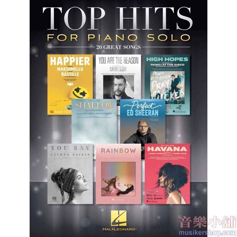 Top Hits for Piano Solo : 20 Great Songs
