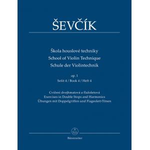 Ševcík : School of Violin Technique op. 1 – Book 4 / Exercises in Double Stops and Harmonics - A focused study on advanc