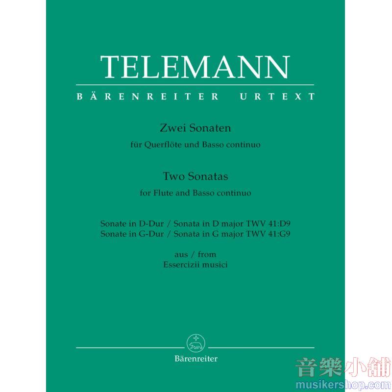Telemann : Two Sonatas for Flute and Basso continuo TWV 41:D9 TWV 41:G9