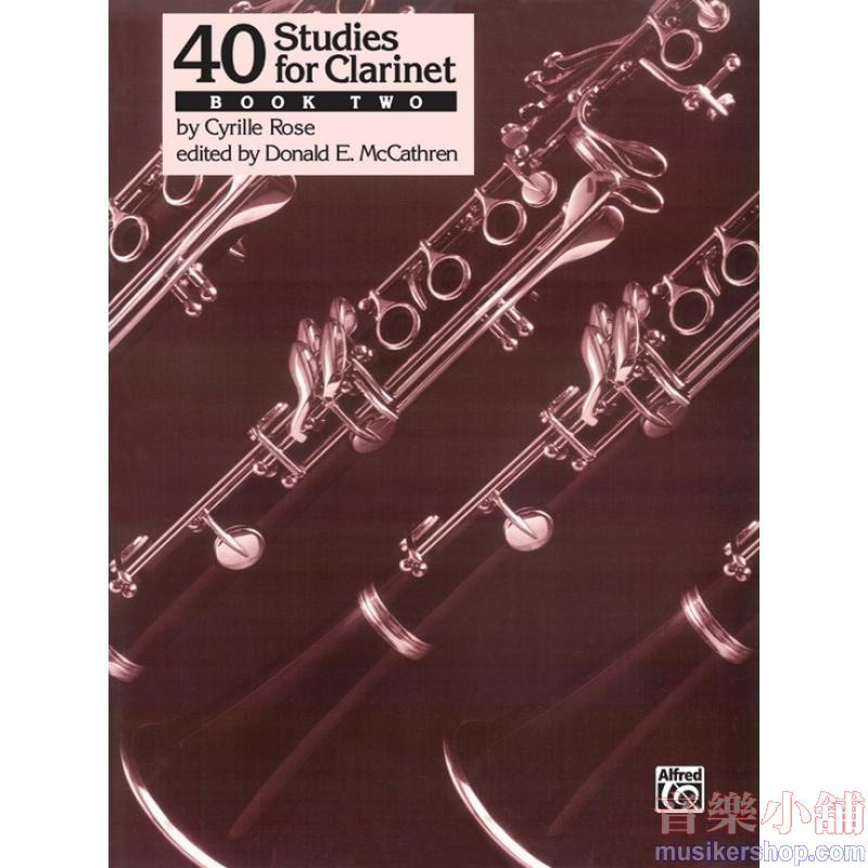 Cyrille Rose : 40 Studies for Clarinet, Book 2