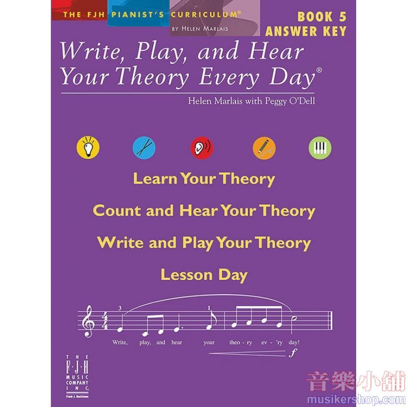 Write, Play, and Hear Your Theory Every Day Answer Key, Book 5