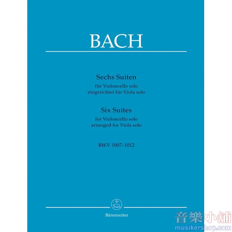 Bach : Six Suites for Violoncello solo BWV 1007-1012 (arranged for Viola solo)
