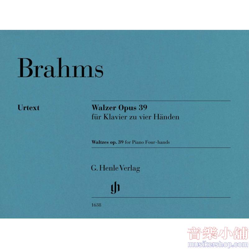Johannes Brahms : Waltzes, Op. 39 Piano Duet (1 Piano, 4 Hands)