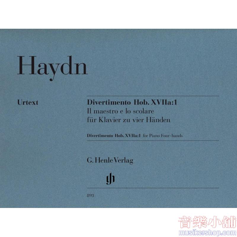 Joseph Haydn : Divertimento “Il maestro e lo scolare”, Hob. XVIIa:1 Piano Duet (1 Piano, 4 Hands)