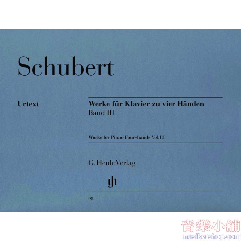 Franz Schubert : Works for Piano Four-hands, Volume III Piano Duet (1 Piano, 4 Hands) 