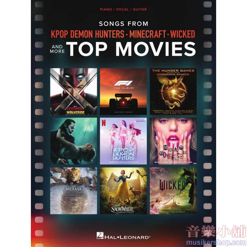 Songs from K-Pop Demon Hunters, Minecraft, Wicked and More Top Movies Piano/Vocal/Guitar Songbook