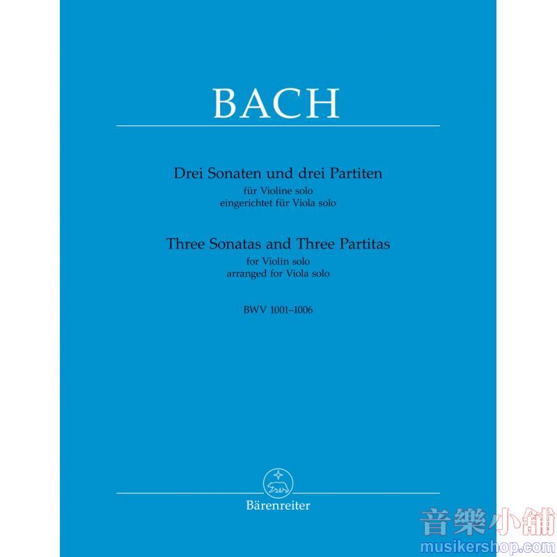 Johann Sebastian Bach : Three Sonatas and Three Partitas for Violin solo BWV 1001–1006 【Arranged for Viola Solo】