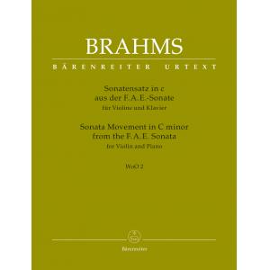 Johannes Brahms : Sonata Movement from the F.A.E. Sonata for Violin and Piano in C minor WoO 2 With fingering