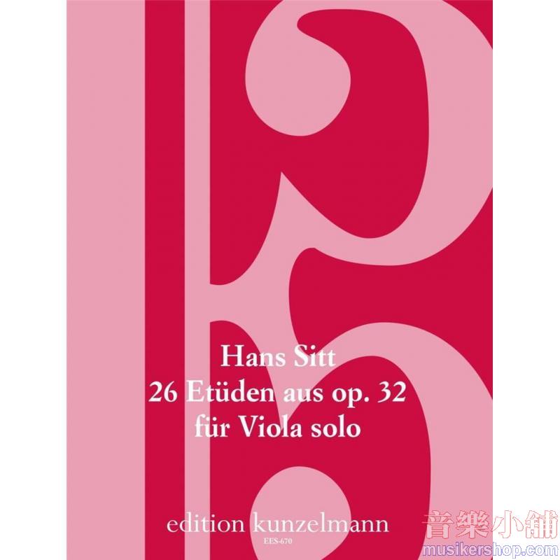 Hans Sitt : 26 Etüden Für Viola