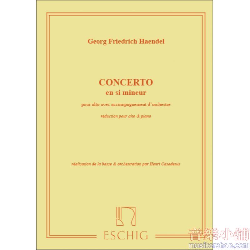 Georg Friedrich Händel : Concerto en si mineur for Viola and Piano