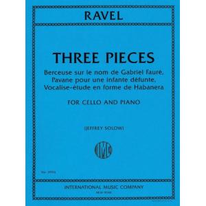 Ravel: 3 Pieces (arr. for cello & piano)