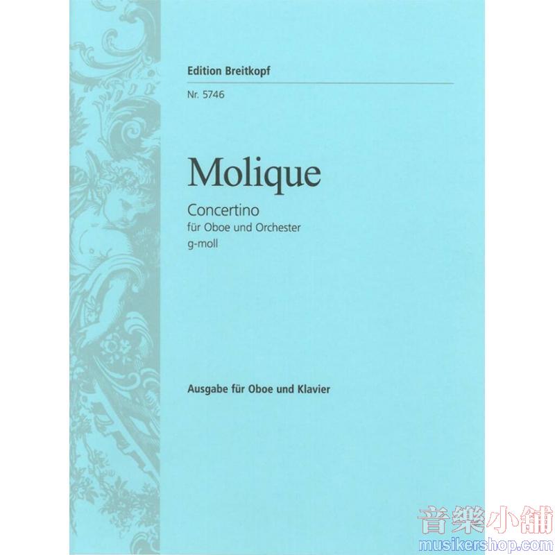 Bernhard Molique : Concertino g-moll for Oboe and Orchestra Piano Reduction with Solo Part