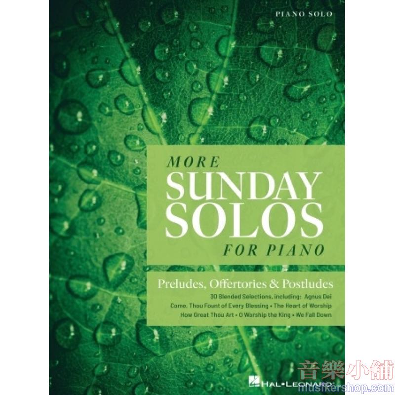 More Sunday Solos for Piano Preludes, Offertories & Postludes - Piano Solo Songbook