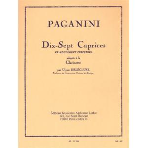 Niccolò Paganini : 17 Caprices for Clarinet